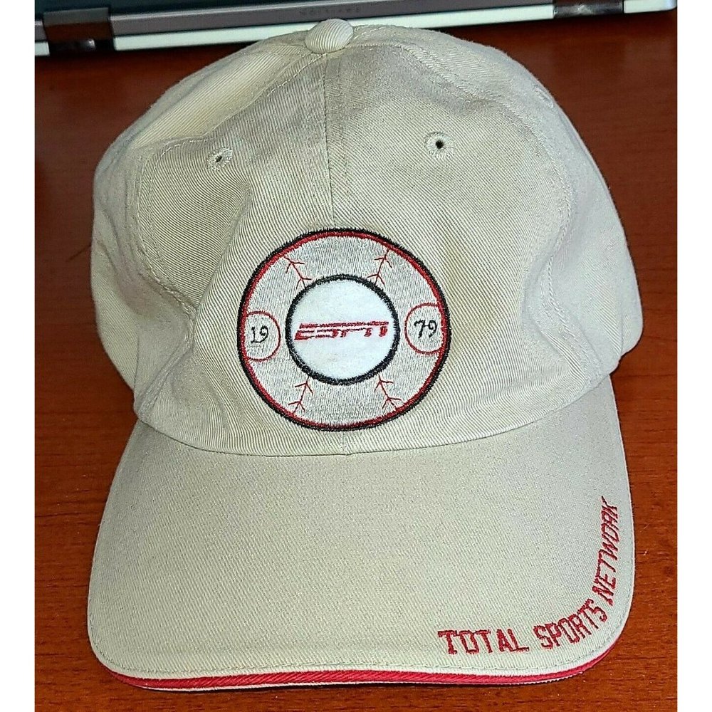 ESPN Total Sports Network ESPN ZONE 1979 Kaki Baseball Cap Hat Adjustable Adult
